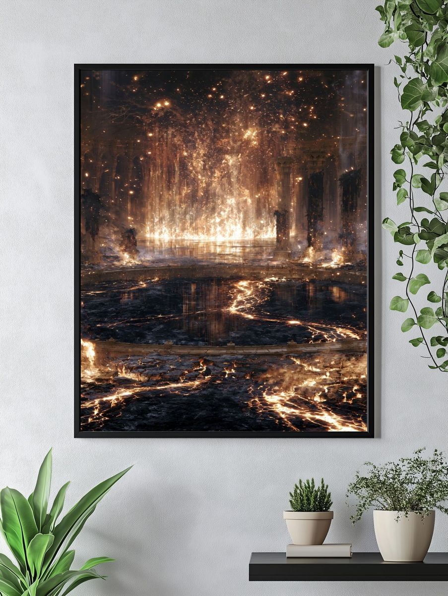 Molten Ruins Fantasy Print. — room view 4