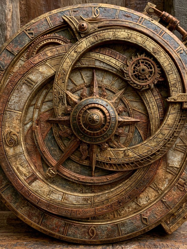Steampunk Astrolabe Poster. poster — illustration art