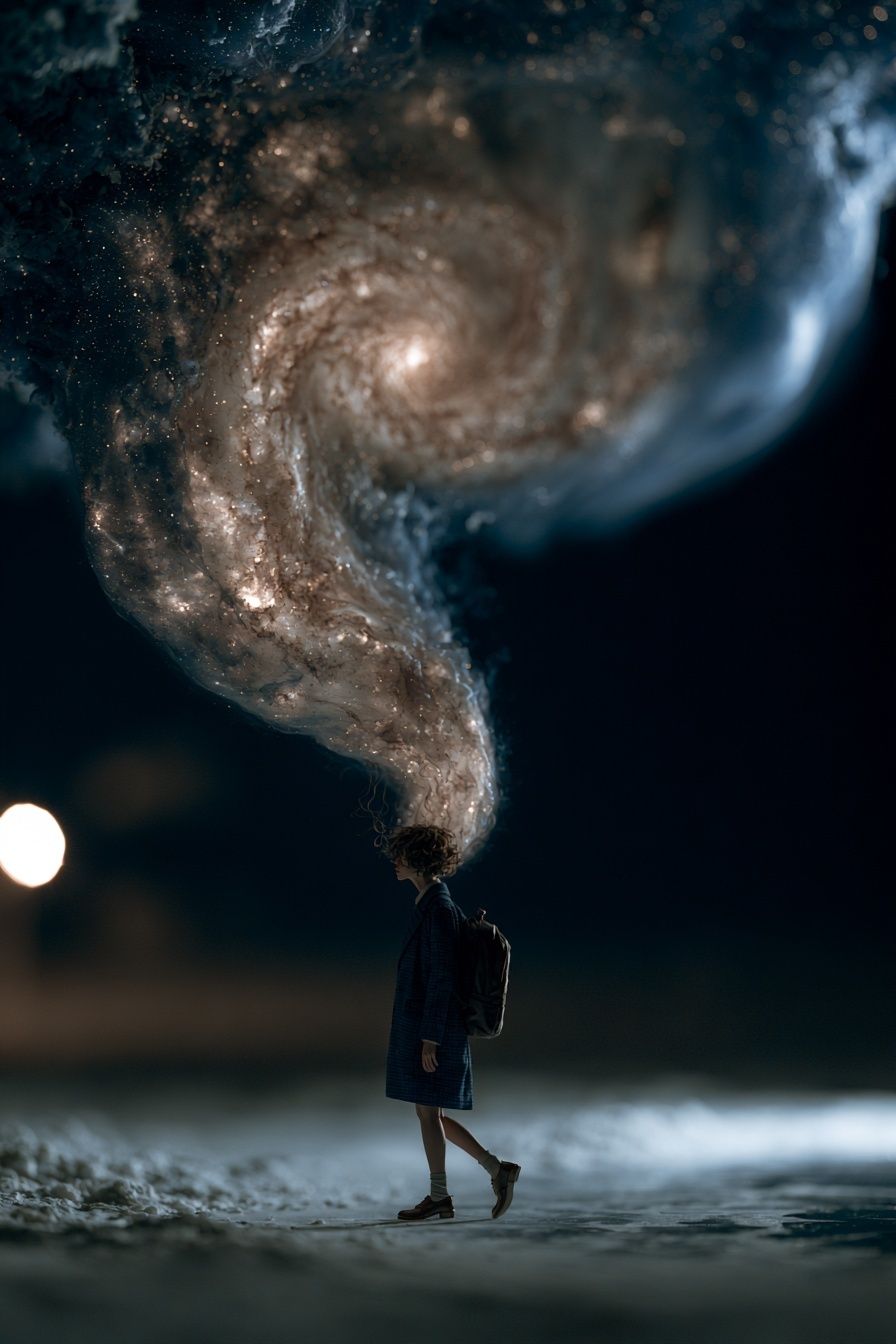 Surreal Galaxy Dreamscape Print. poster — illustration art