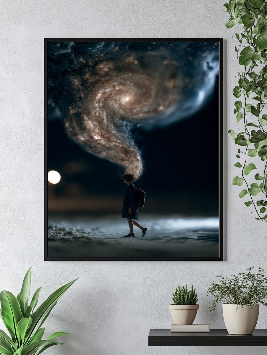 Surreal Galaxy Dreamscape Print. — room view 4