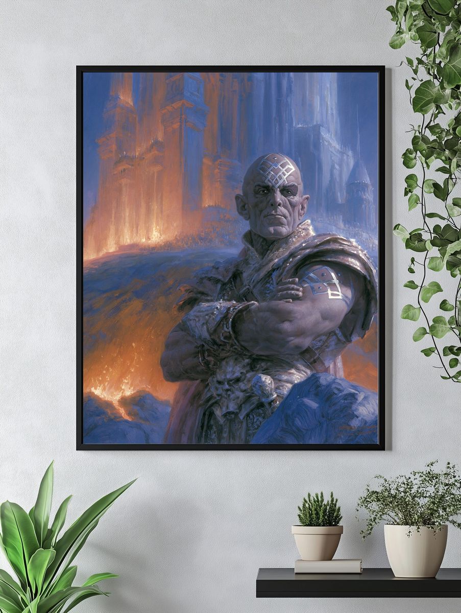 Fantasy Sorcerer Portrait Print. — room view 4