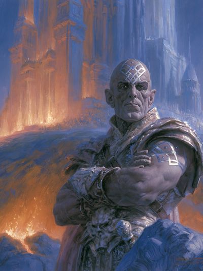 Fantasy Sorcerer Portrait Print. poster