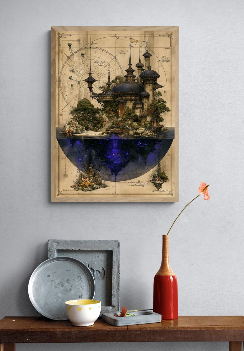 Fantasy Island Observatory Print. — room view 3