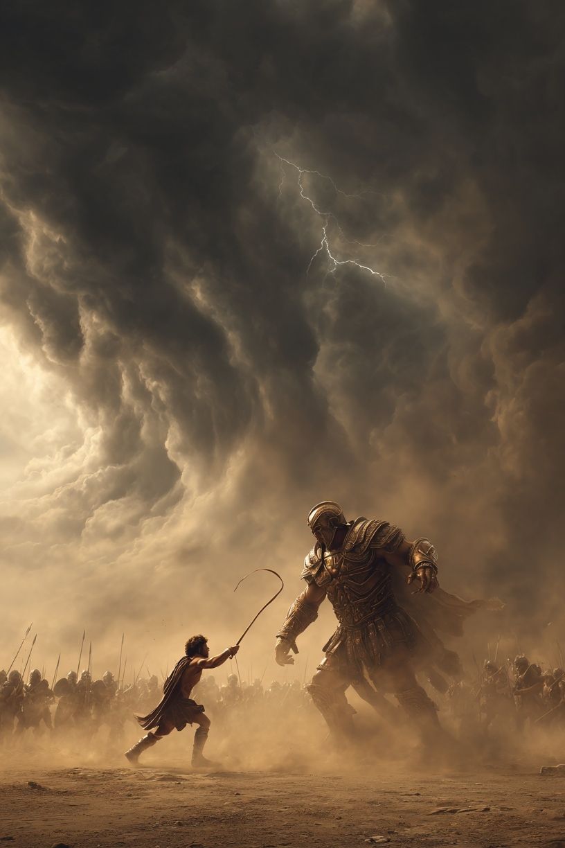 Mythic Battle Storm Poster. poster — illustration art