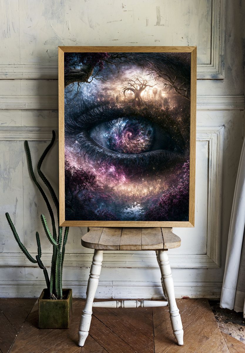Cosmic Eye Fantasy Print. — room view 1