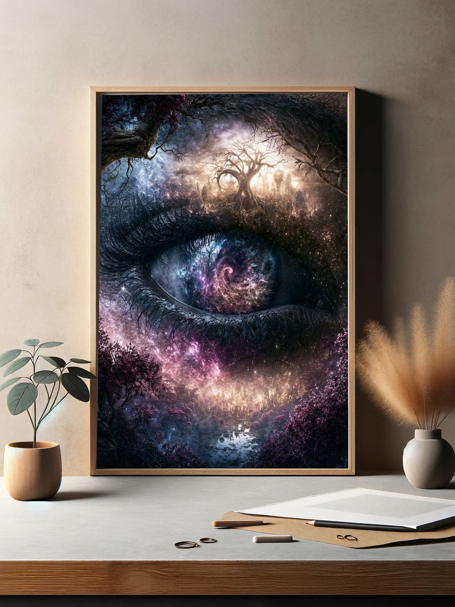 Cosmic Eye Fantasy Print. — room view 2