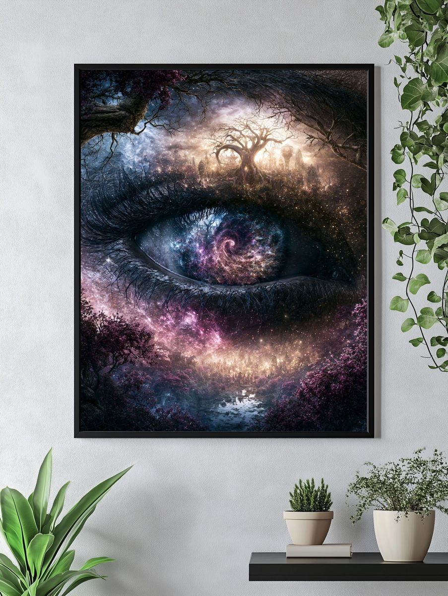 Cosmic Eye Fantasy Print. — room view 4