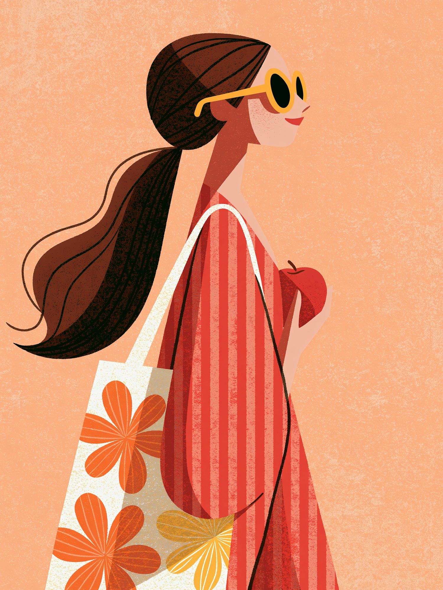Stylish Woman Illustration Poster. poster detail