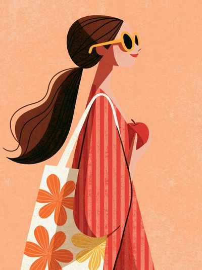 Stylish Woman Illustration Poster. poster print