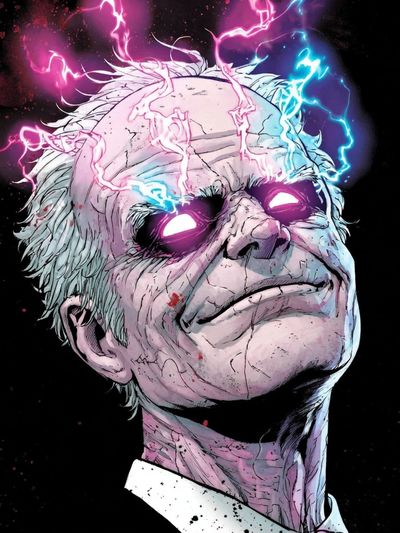 Electric Zombie Portrait Print. poster print