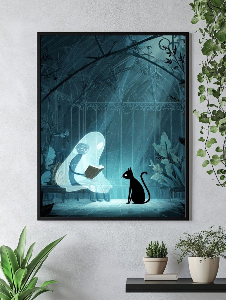Rainy Cyberpunk Alley Poster. — room view 4