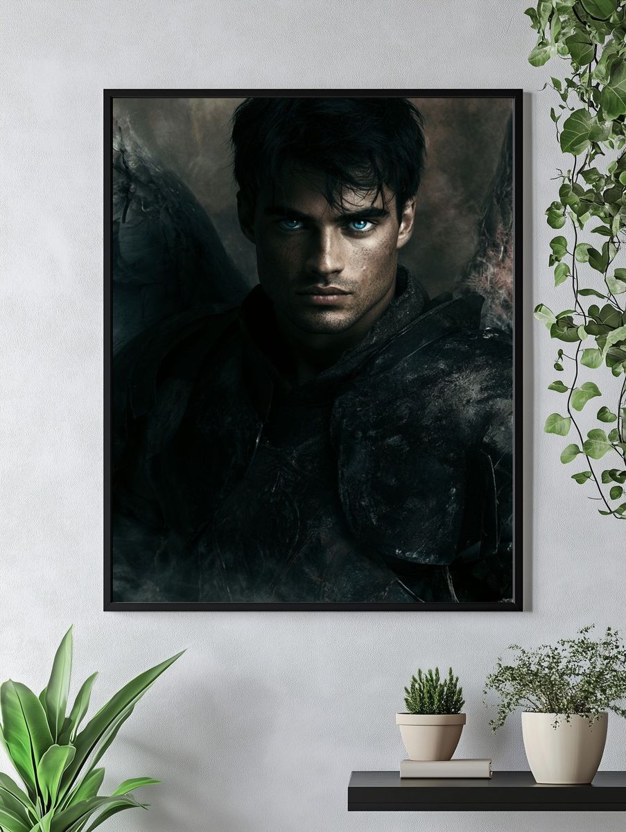 Dark Angel Warrior — Fantasy Print. — room view 4