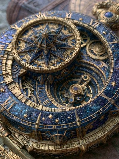 Celestial Astrolabe Illustration Poster. poster