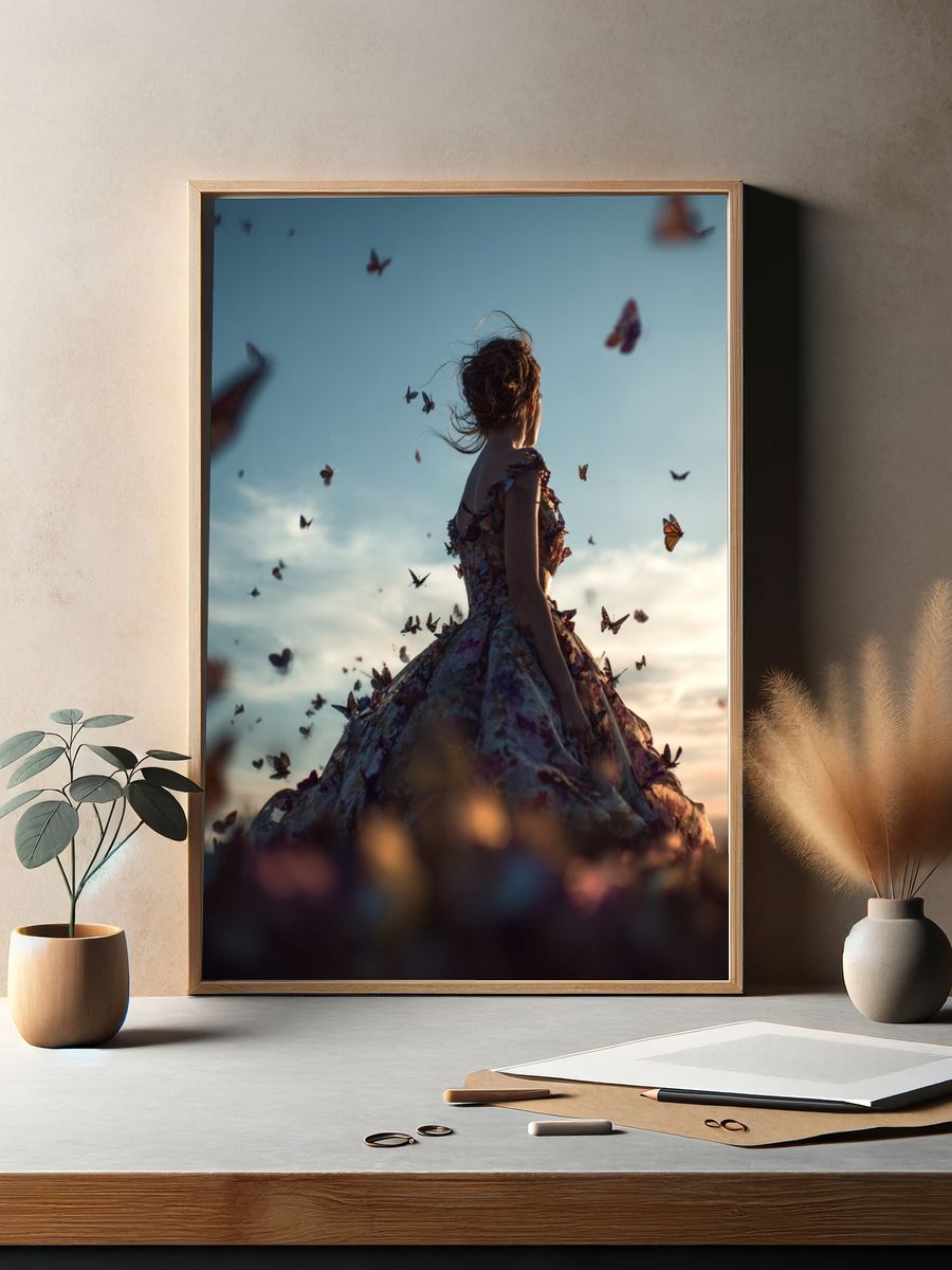 Butterfly Dress Dreamscape Print. — room view 2