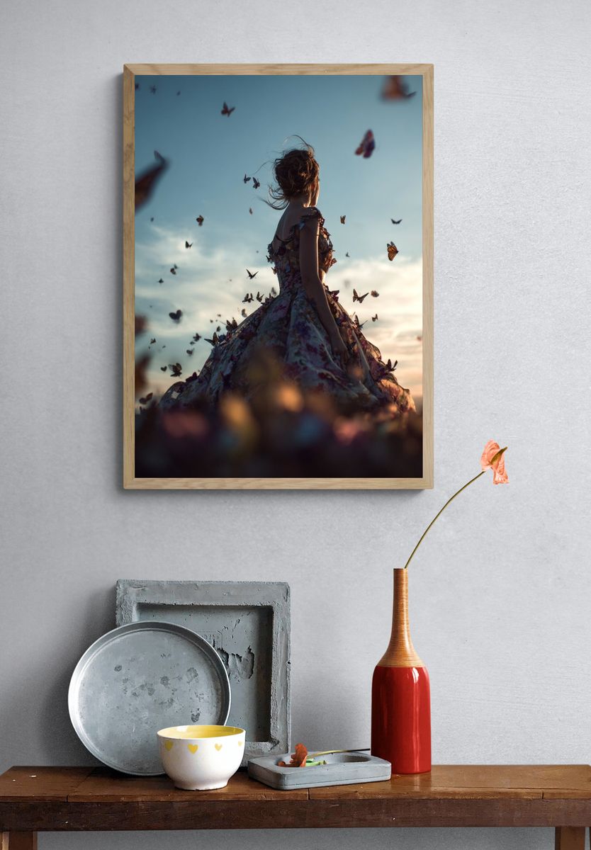 Butterfly Dress Dreamscape Print. — room view 3