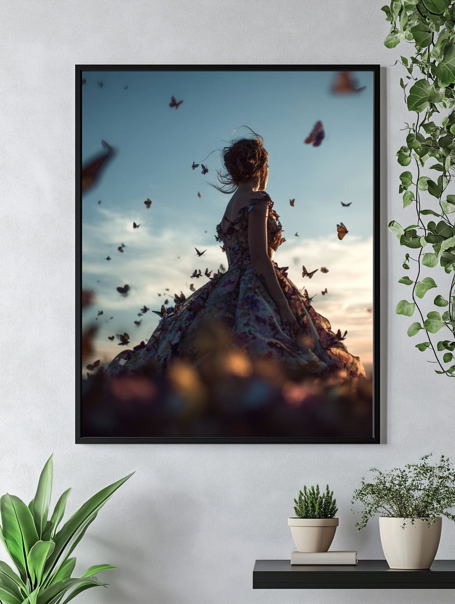 Butterfly Dress Dreamscape Print. — room view 4