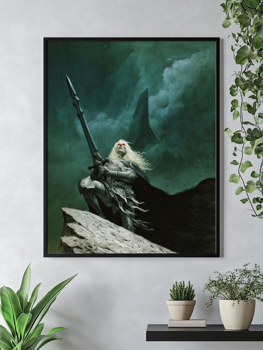 Dark Fantasy Warrior Poster. — room view 4