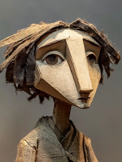 Paper Puppet Portrait Print. poster print
