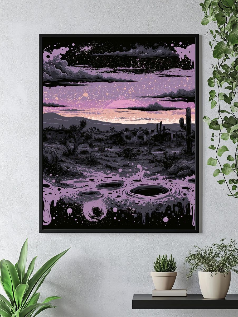 Desert Sunset Surreal Print. — room view 4