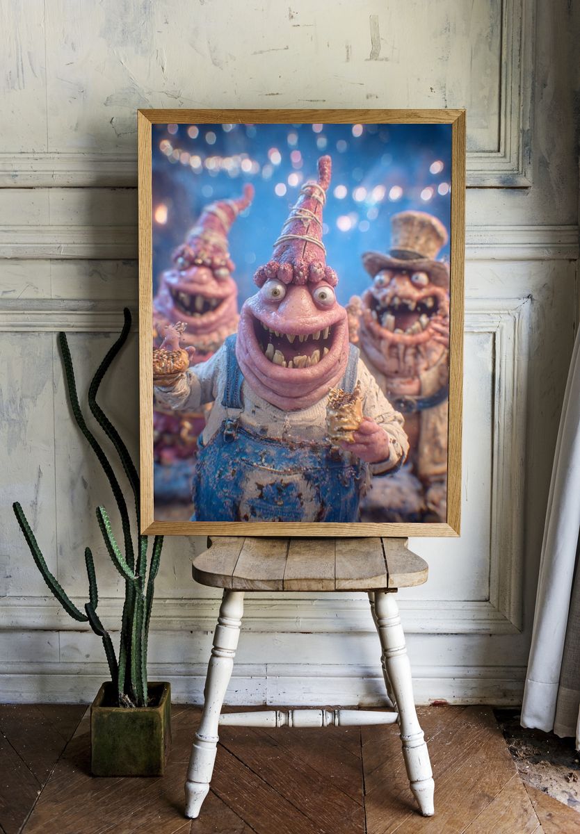 Goblin Feast Fantasy Illustration Poster. — room view 1