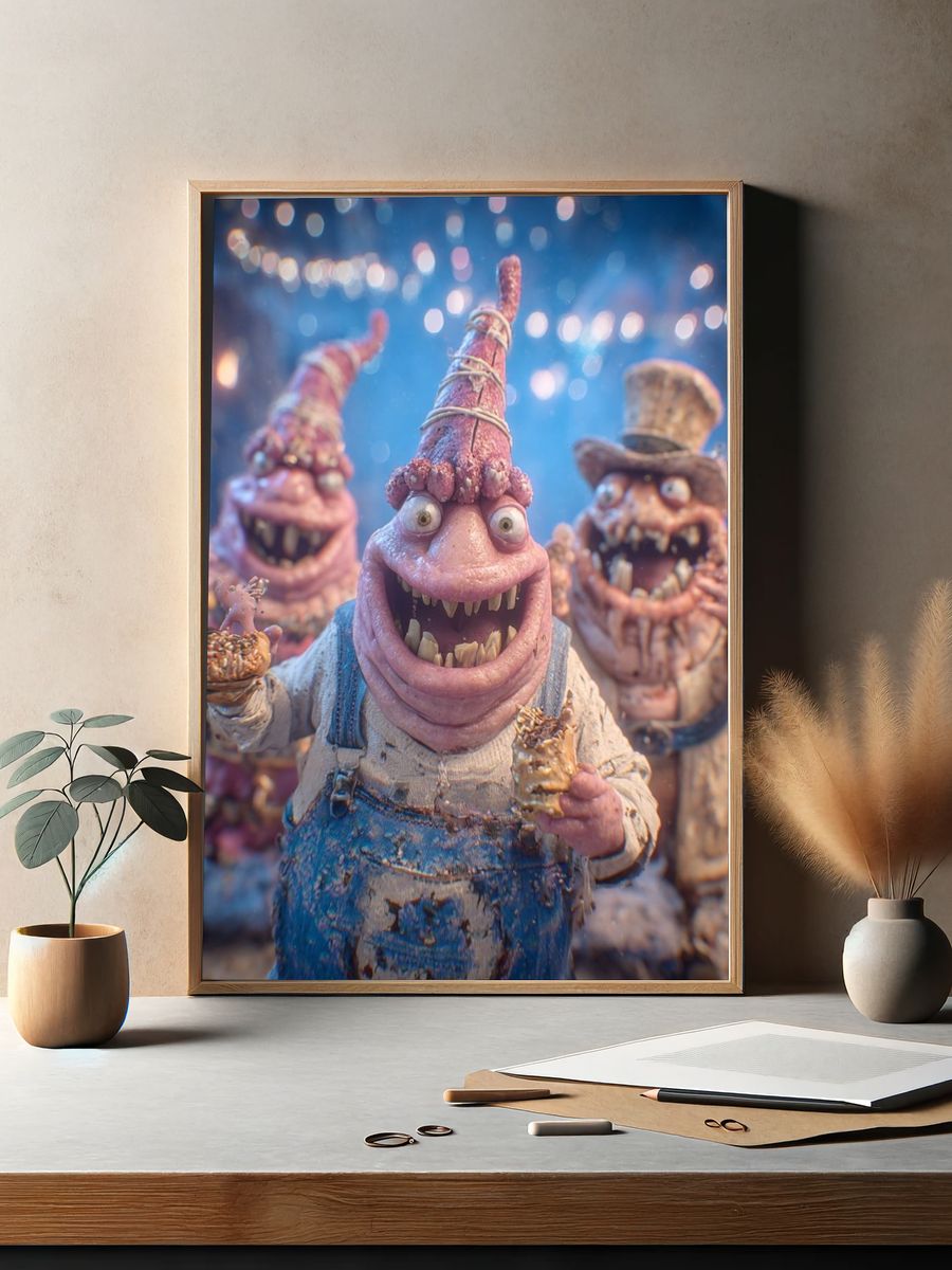 Goblin Feast Fantasy Illustration Poster. — room view 2