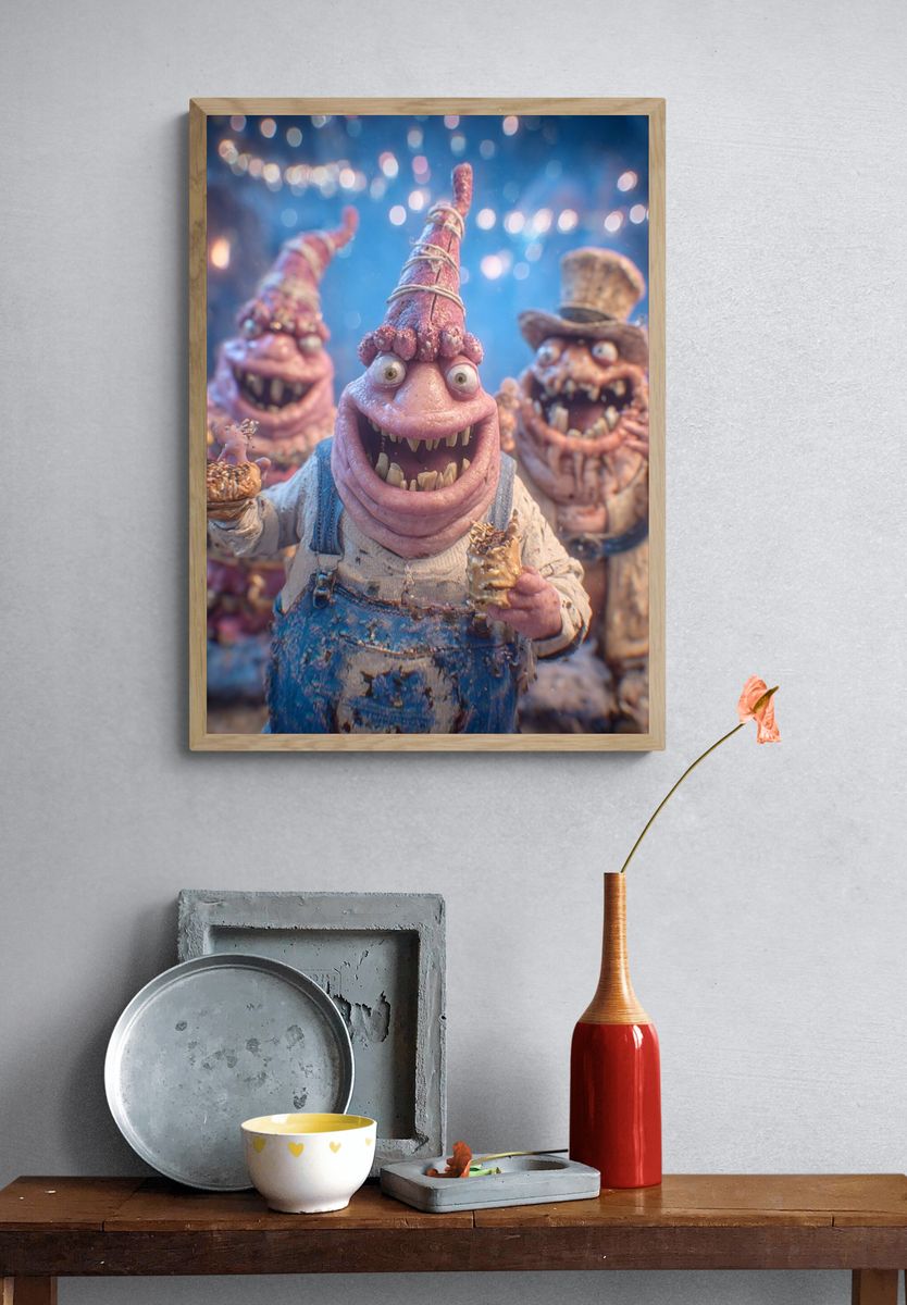 Goblin Feast Fantasy Illustration Poster. — room view 3