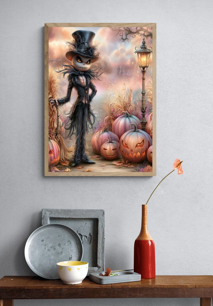 Jack Skellington Halloween Illustration Poster. — room view 3