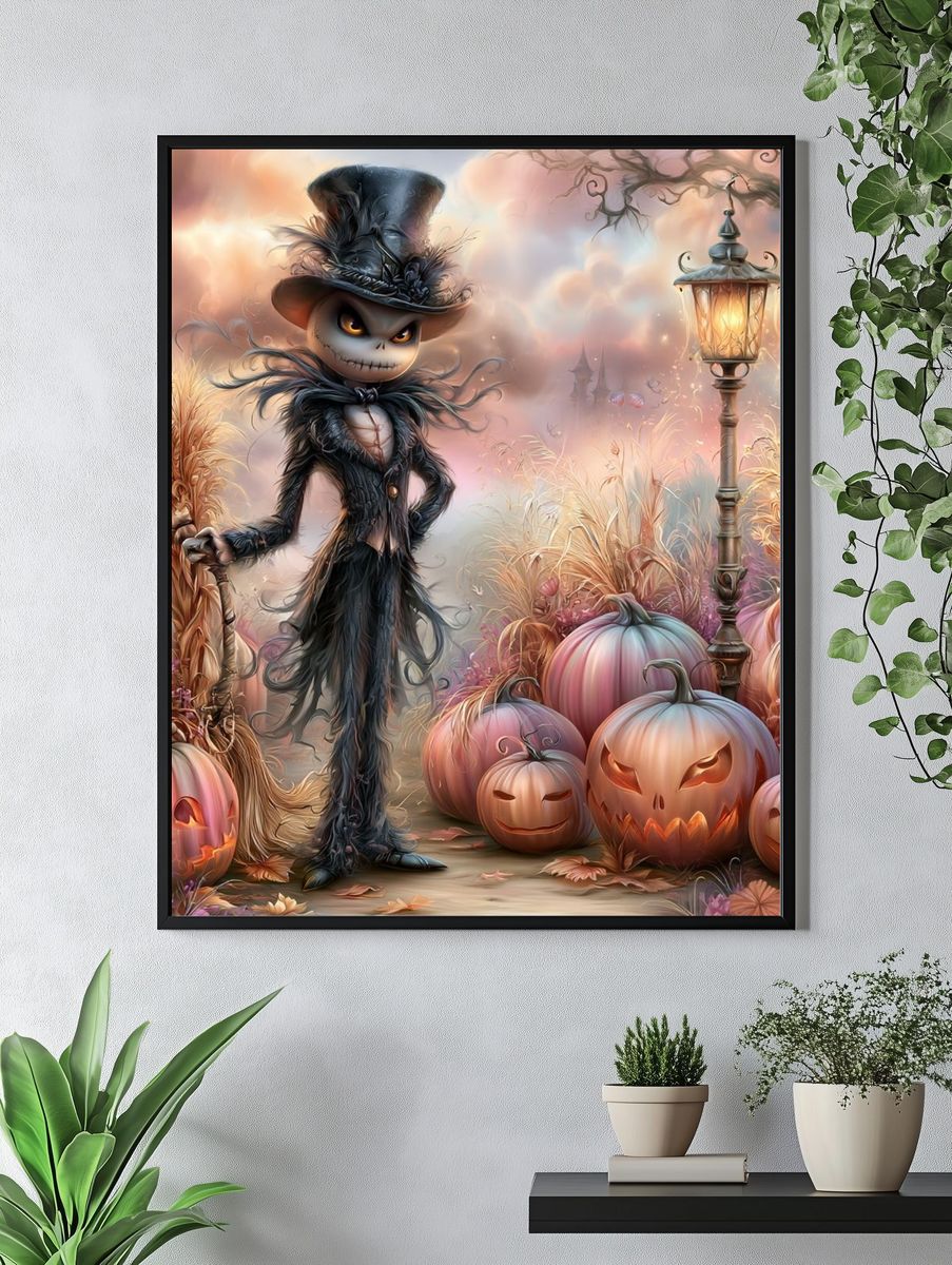 Jack Skellington Halloween Illustration Poster. — room view 4