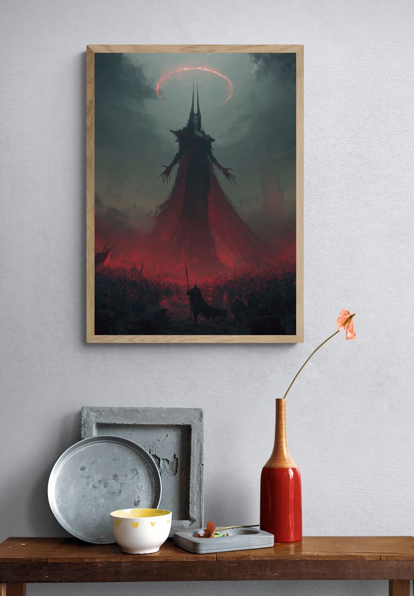 Dark Fantasy Queen Illustration Poster. — room view 3