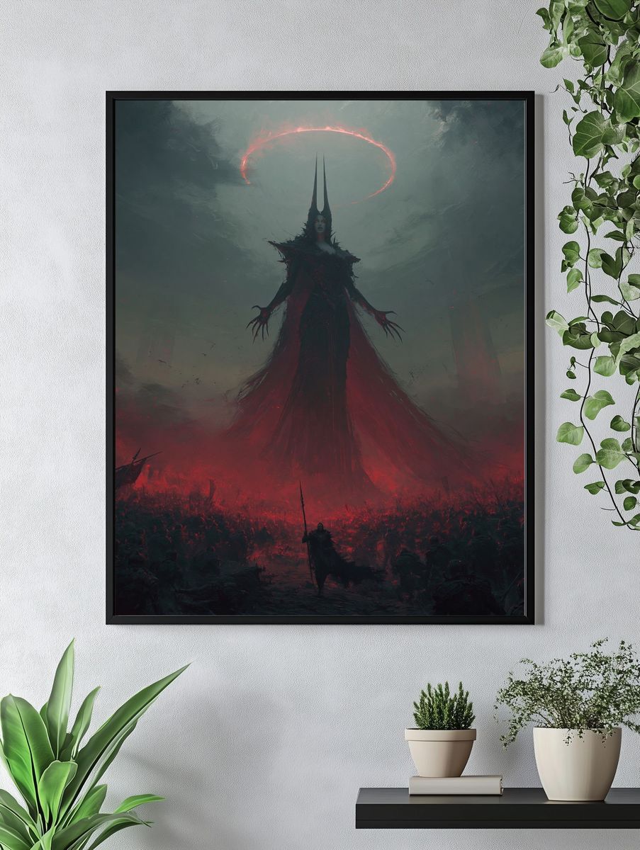 Dark Fantasy Queen Illustration Poster. — room view 4
