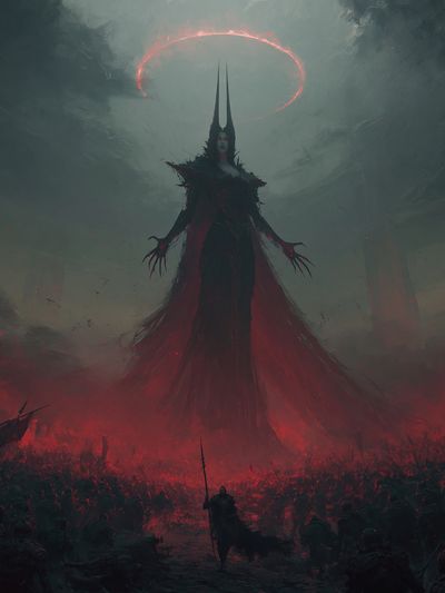 Dark Fantasy Queen Illustration Poster. poster print