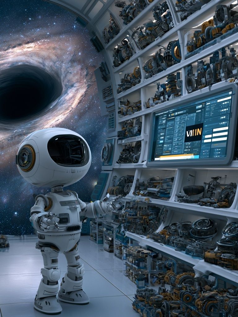 Astronaut Workshop Black Hole Poster. poster detail