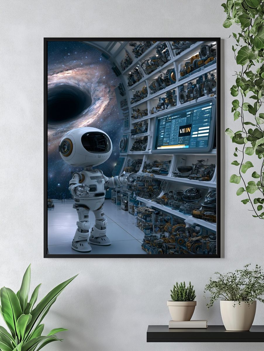 Astronaut Workshop Black Hole Poster. — room view 4