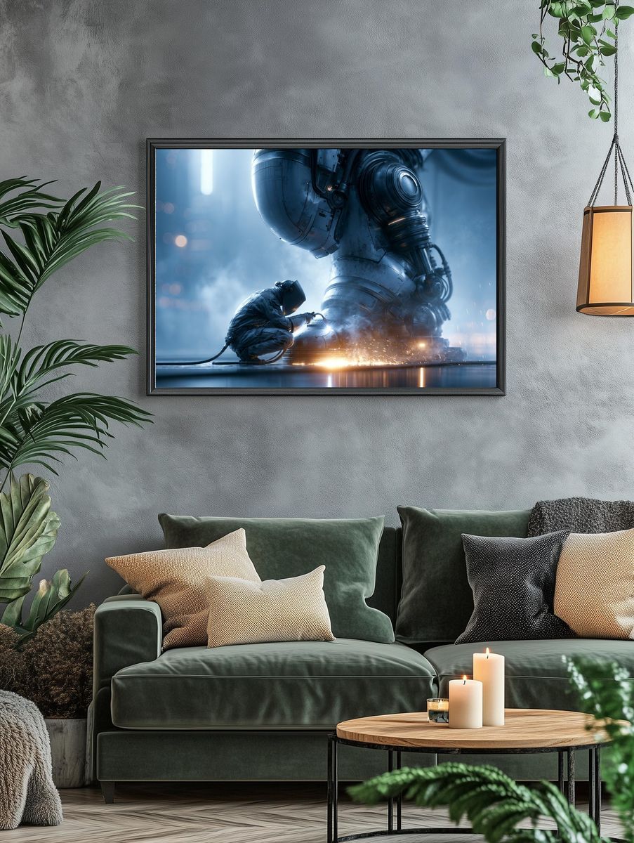 Mecha Repair Sci-Fi Poster. — room view 4
