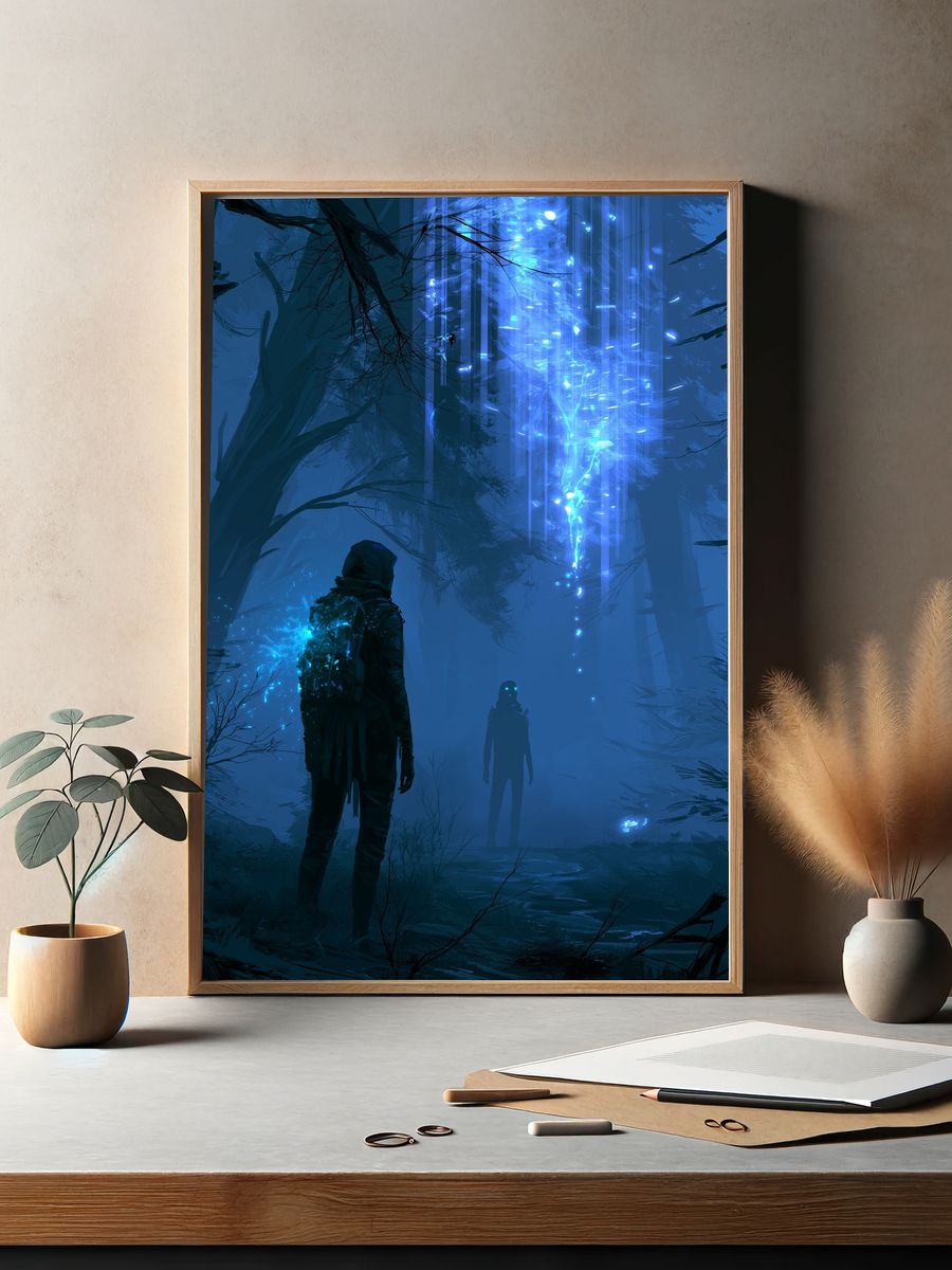 Neon Forest Encounter Print. — room view 2