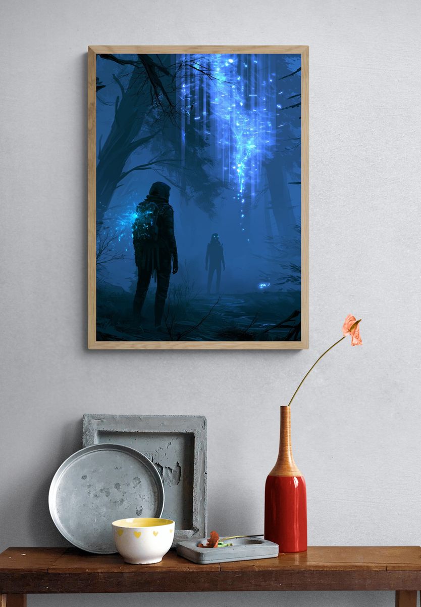Neon Forest Encounter Print. — room view 3