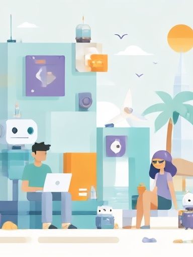 Futuristic Cityscape Illustration Poster. poster — illustration art