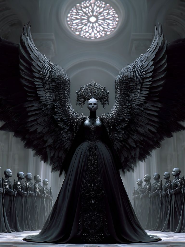 Dark Angel Cathedral Fantasy Print. poster detail