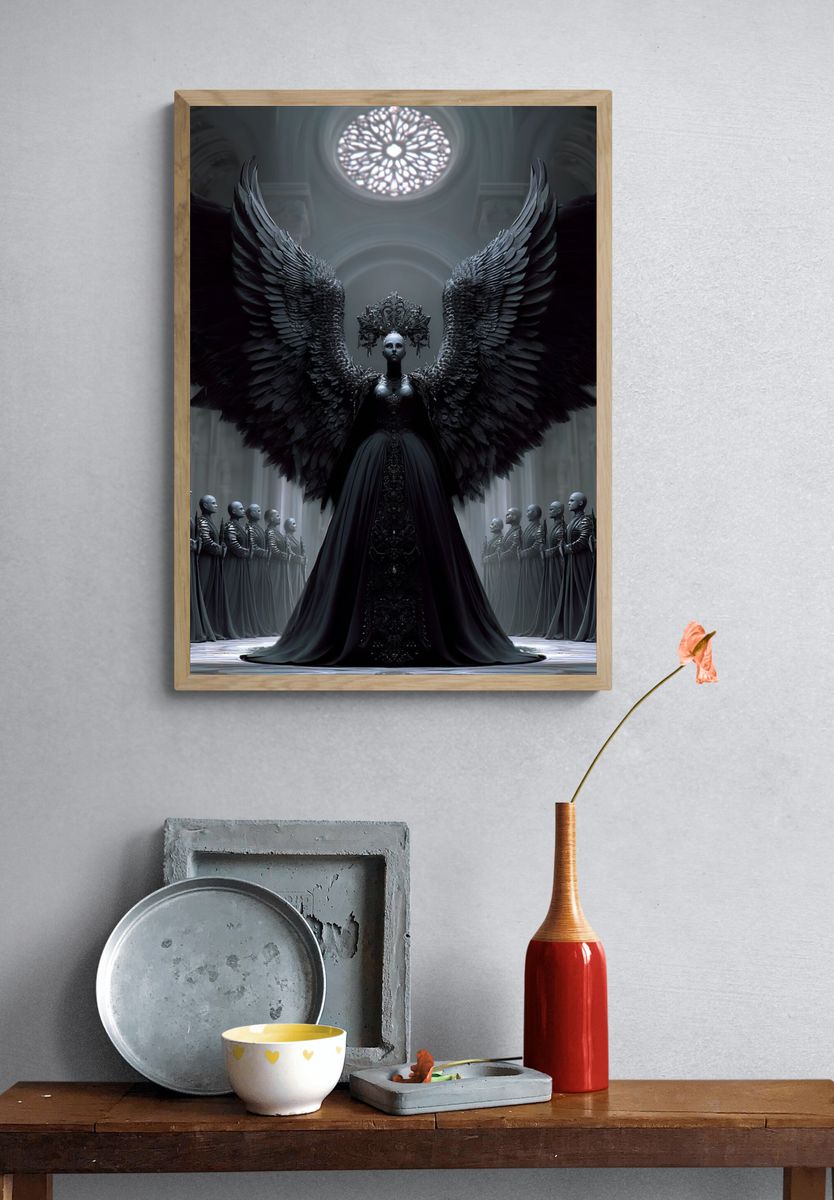 Dark Angel Cathedral Fantasy Print. — room view 3