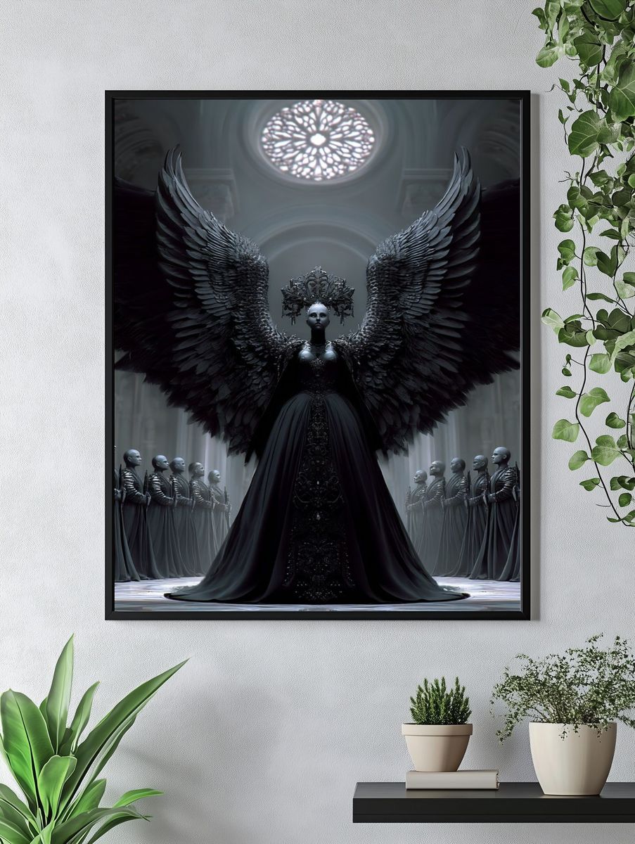 Dark Angel Cathedral Fantasy Print. — room view 4