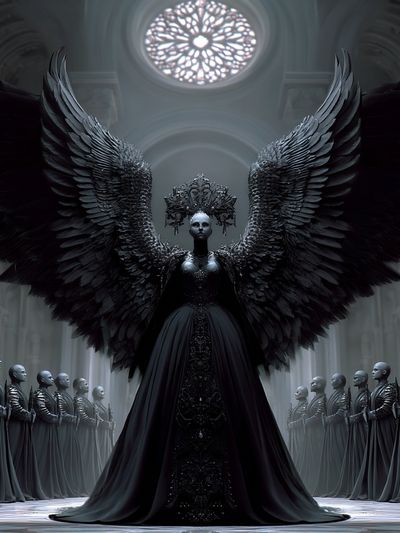 Dark Angel Cathedral Fantasy Print. poster print