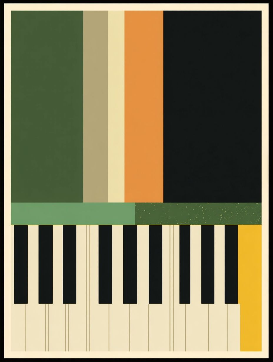 Abstract Piano Keys Poster. poster detail