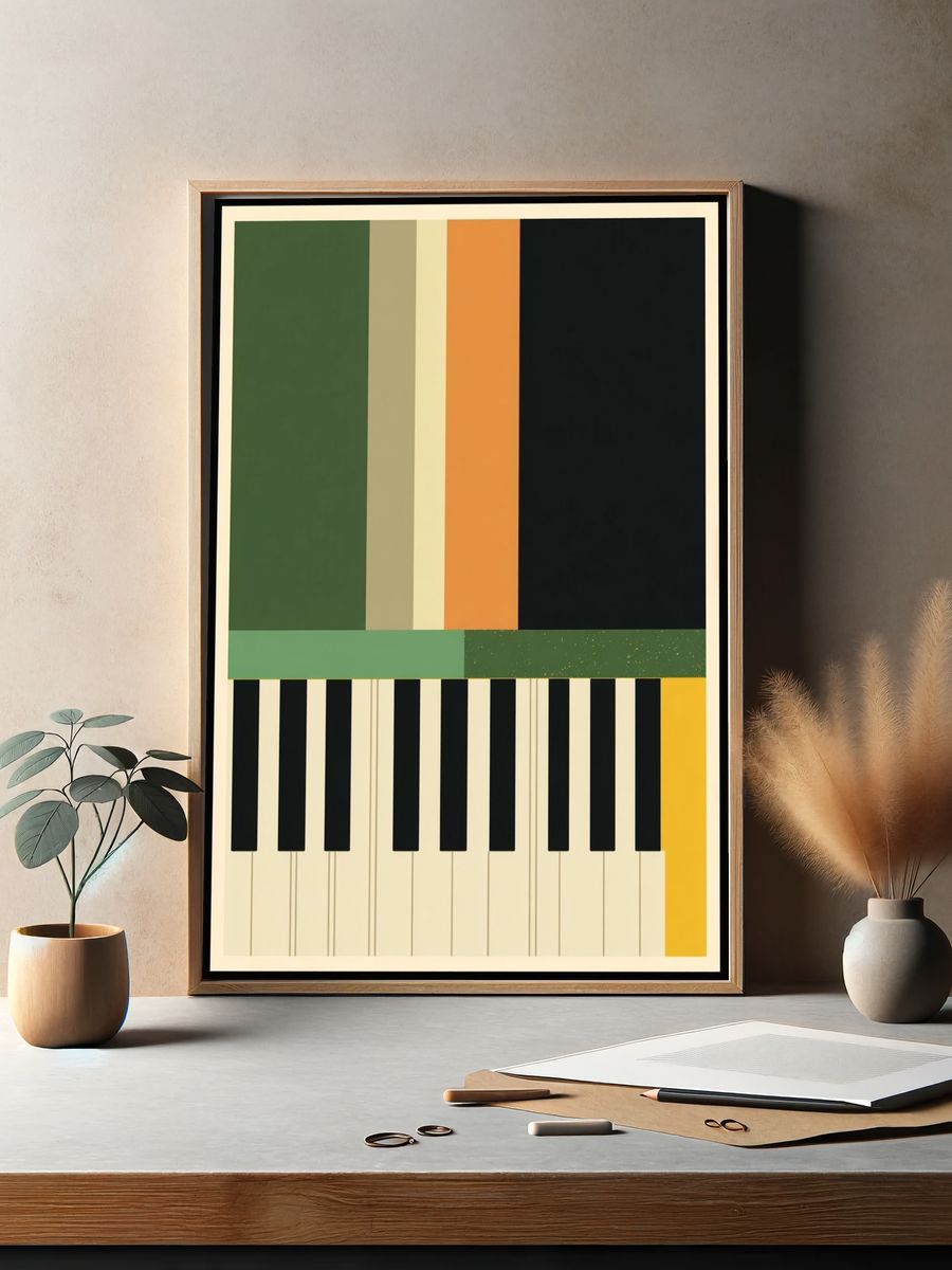 Abstract Piano Keys Poster. — room view 2