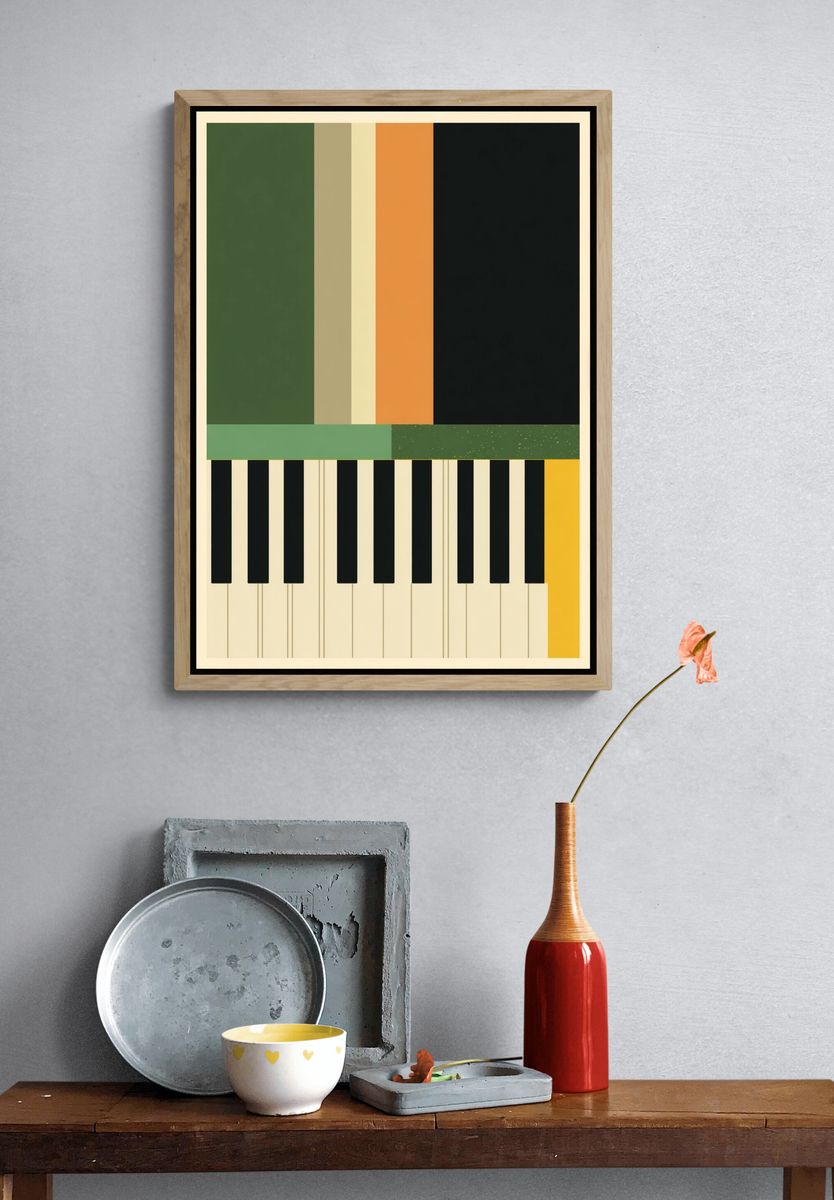 Abstract Piano Keys Poster. — room view 3