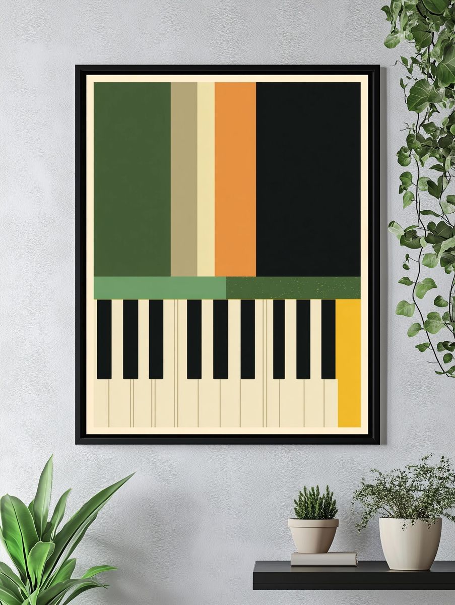 Abstract Piano Keys Poster. — room view 4