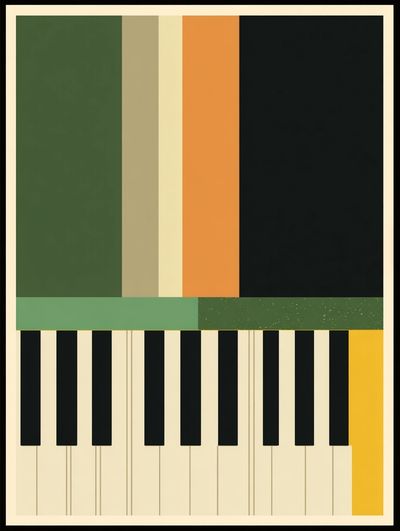 Abstract Piano Keys Poster. poster print