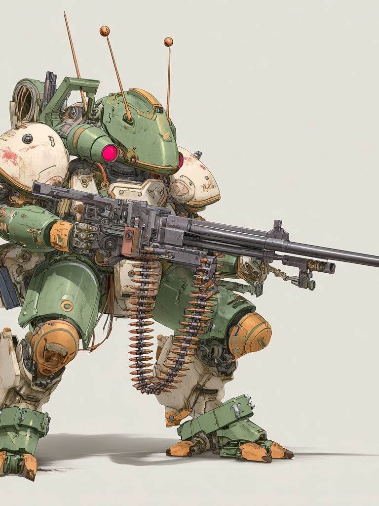 Armored Mech Warrior Illustration Poster. poster — illustration art
