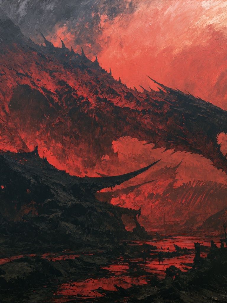Dragon Inferno Fantasy Print. poster detail