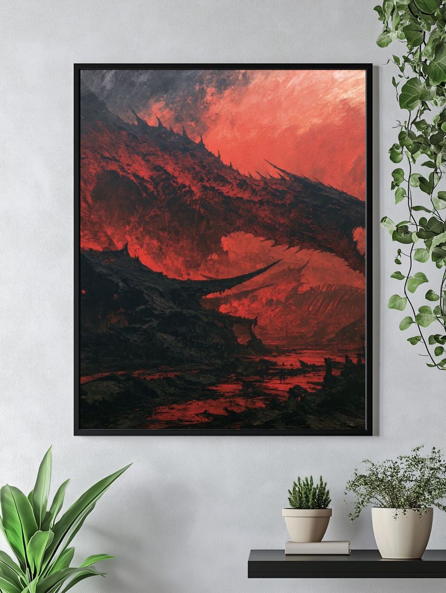 Dragon Inferno Fantasy Print. — room view 4
