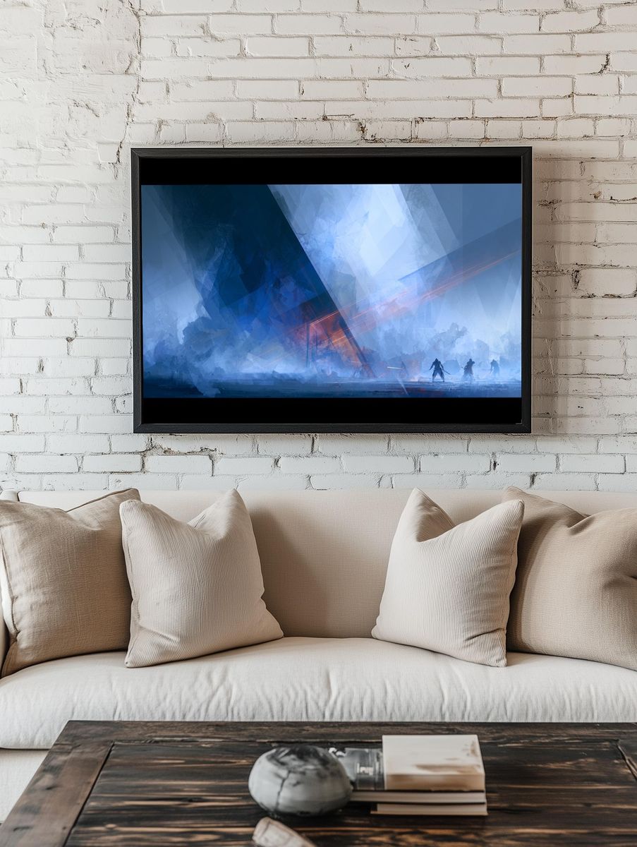 Frozen Battle Scene Digital Art Print. — room view 1